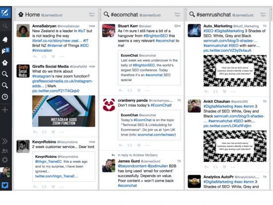 Tweetdeck custom dashboard