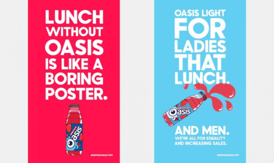 Oasis adverts