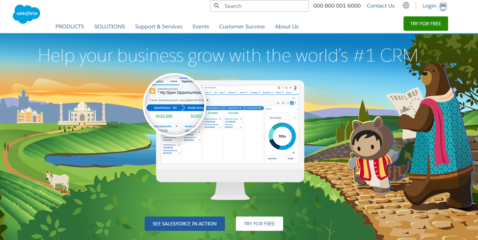 Salesforce call to action